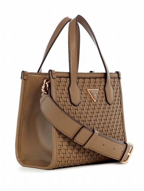 Guess Silvana Woven Mini Tote Maro | GUESS-SN29443
