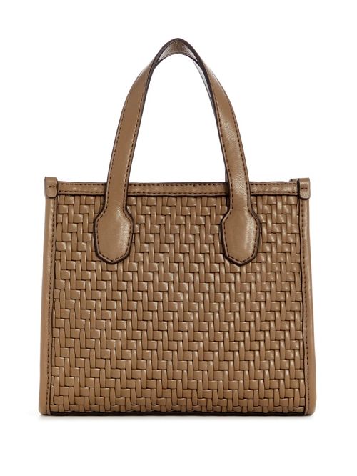 Guess Silvana Woven Mini Tote Maro | GUESS-SN29443