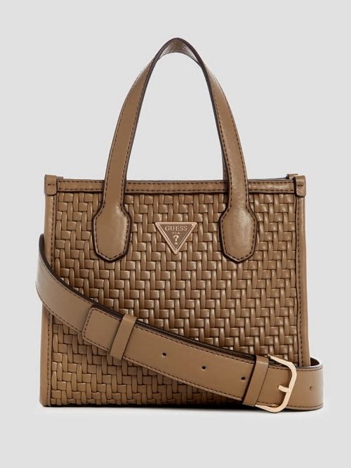 Guess Silvana Woven Mini Tote Maro | GUESS-SN29443