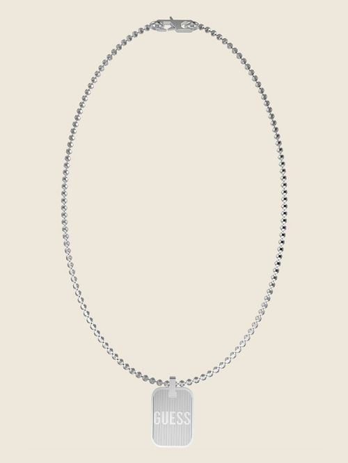 Guess Silver-Tone Ball Chain Necklace Argintii | GUESS-SN31824