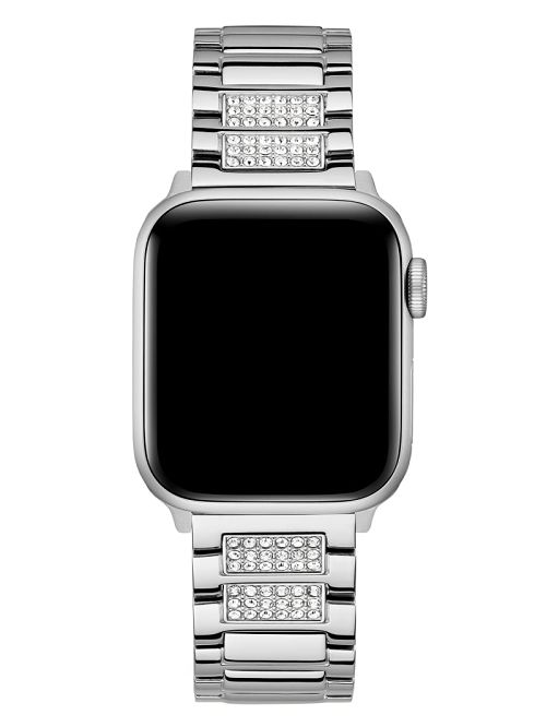 Guess Silver-Tone Rhinestone 38-40 mm Band for Apple Watch® Argintii | GUESS-SN29998