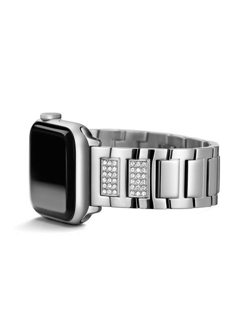 Guess Silver-Tone Rhinestone 38-40 mm Band for Apple Watch® Argintii | GUESS-SN29998