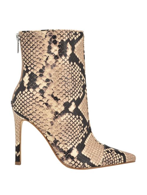 Guess Simone Zip-Up Heel Booties Bej | GUESS-SN29917