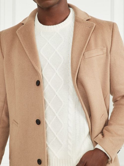 Guess Single Breasted Wool-Blend Coat Bej | GUESS-SN30743