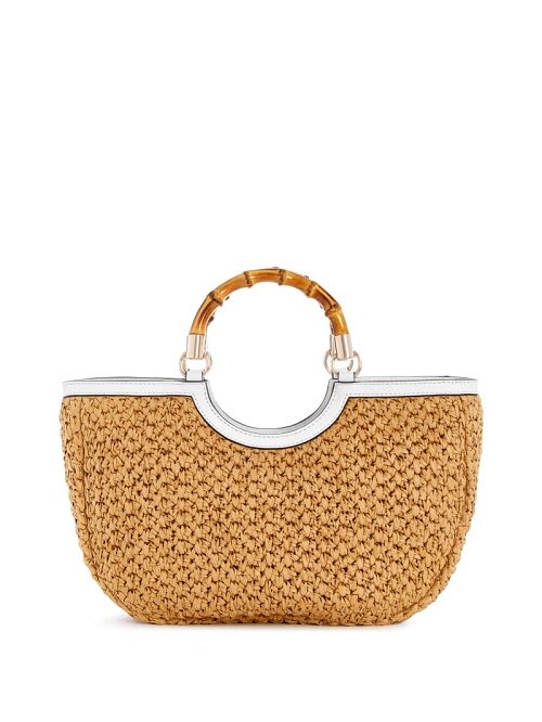 Guess Siria Straw Girlfriend Satchel Albi | GUESS-SN29286
