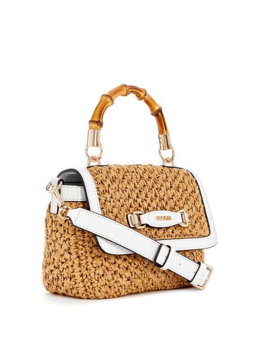 Guess Siria Straw Top Handle Bag Albi | GUESS-SN28937