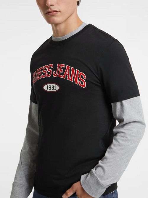 Guess Slim 1981 Tee Negrii | GUESS-SN30563