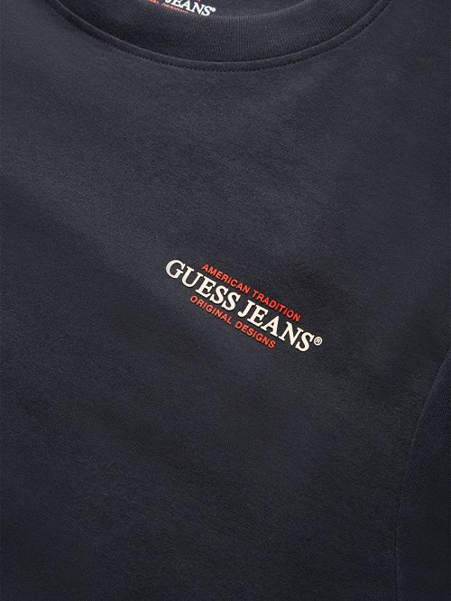 Guess Slim American Tradition Tee Albastri | GUESS-SN30500