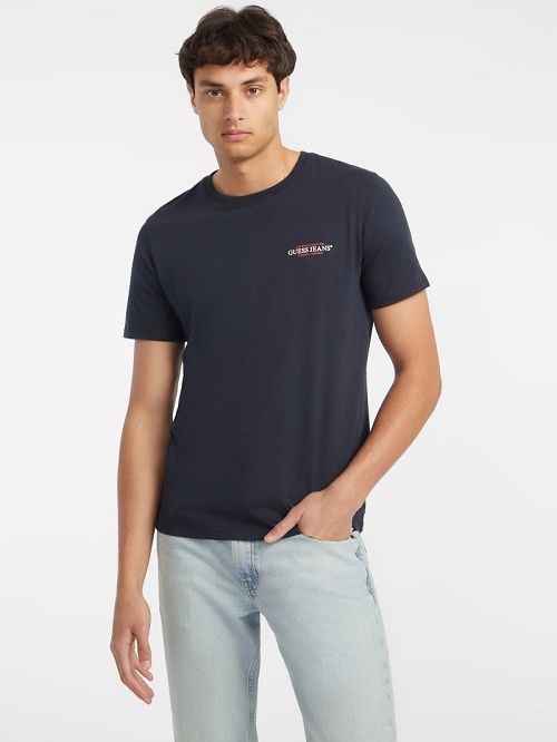 Guess Slim American Tradition Tee Albastri | GUESS-SN30500