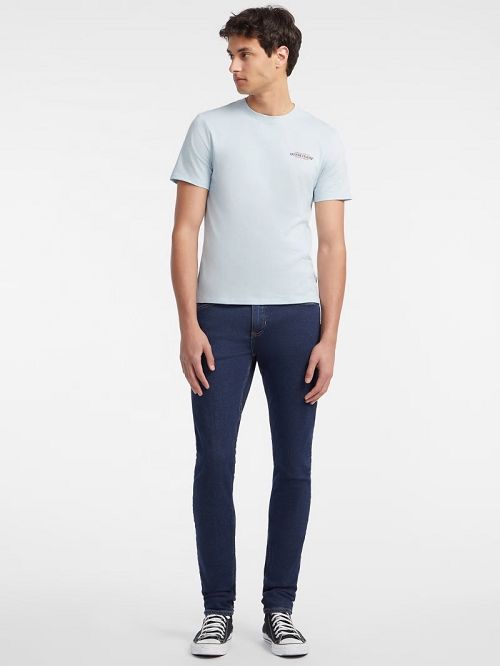 Guess Slim American Tradition Tee Albastri | GUESS-SN30501
