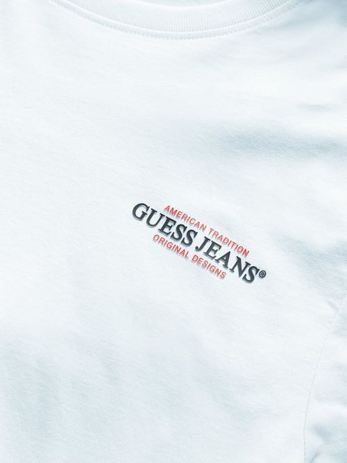 Guess Slim American Tradition Tee Albastri | GUESS-SN30501