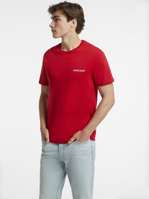 Guess Slim American Tradition Tee Rosii | GUESS-SN30652