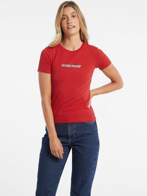 Guess Slim American Tradition Tee Rosii | GUESS-SN27323