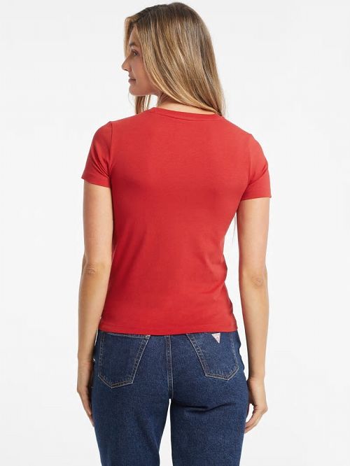 Guess Slim American Tradition Tee Rosii | GUESS-SN27323