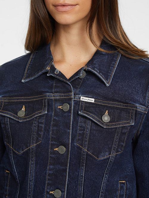 Guess Slim Denim Trucker Jacket Albastri | GUESS-SN26703