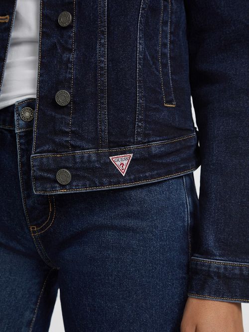 Guess Slim Denim Trucker Jacket Albastri | GUESS-SN26703
