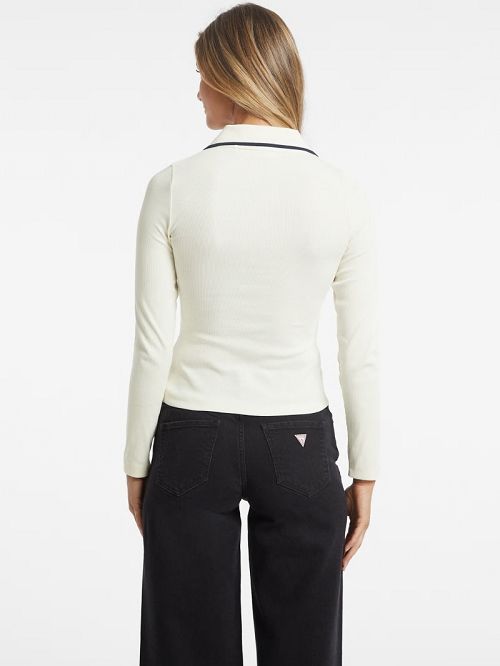 Guess Slim Embroidered Logo Polo Albi | GUESS-SN27307