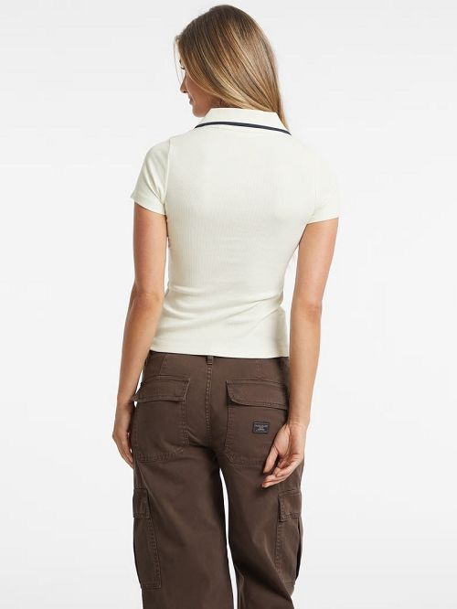 Guess Slim Embroidered Logo Polo Albi | GUESS-SN27309