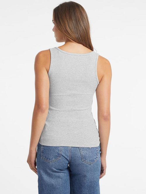 Guess Slim Embroidered Logo Tank Gri | GUESS-SN27318