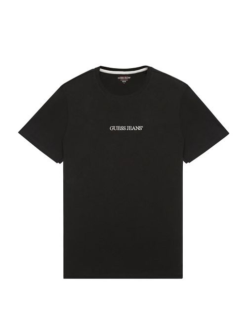 Guess Slim Embroidered Logo Tee Negrii | GUESS-SN30643