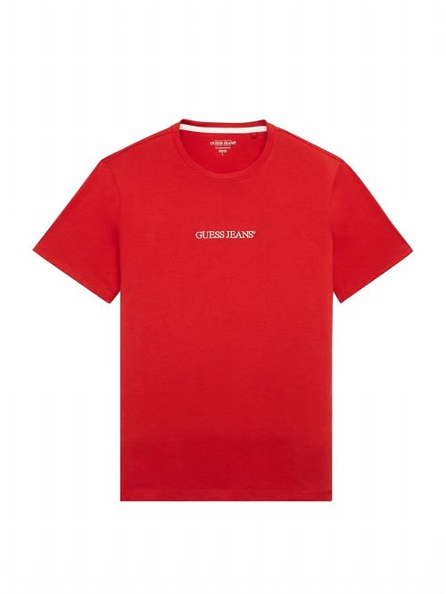 Guess Slim Embroidered Logo Tee Rosii | GUESS-SN30625