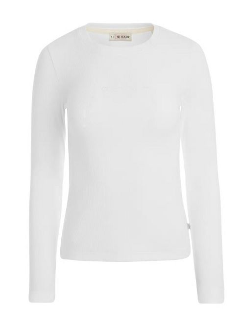 Guess Slim Embroidered Long-Sleeve Tee Albi | GUESS-SN27575