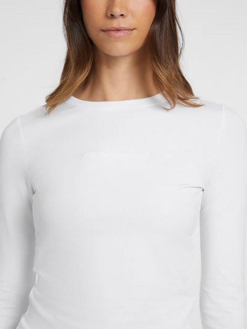 Guess Slim Embroidered Long-Sleeve Tee Albi | GUESS-SN27575