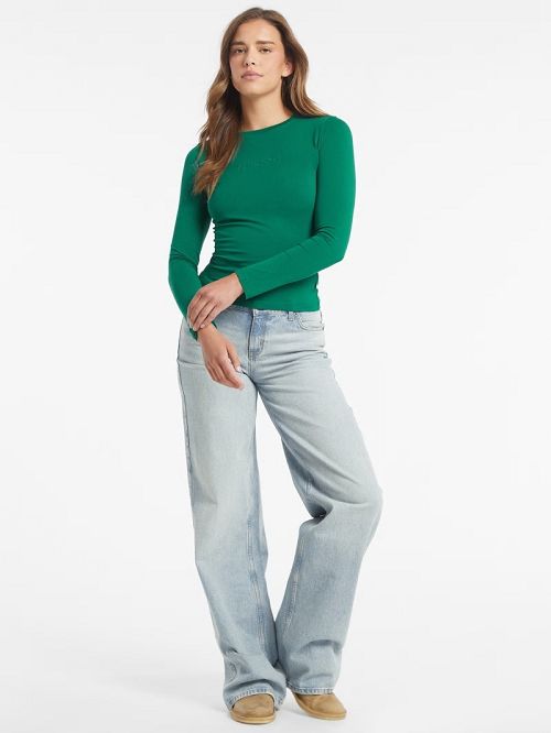 Guess Slim Embroidered Long-Sleeve Tee Verzi | GUESS-SN27538