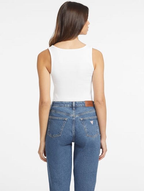 Guess Slim Embroidered Star Tank Albi | GUESS-SN27415