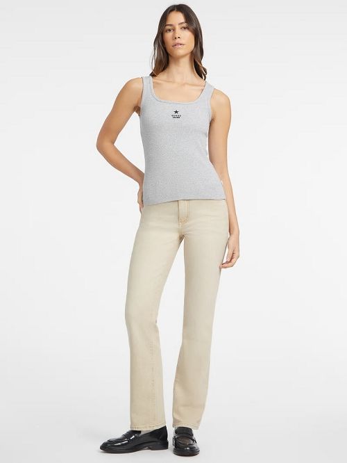 Guess Slim Embroidered Star Tank Gri | GUESS-SN27204