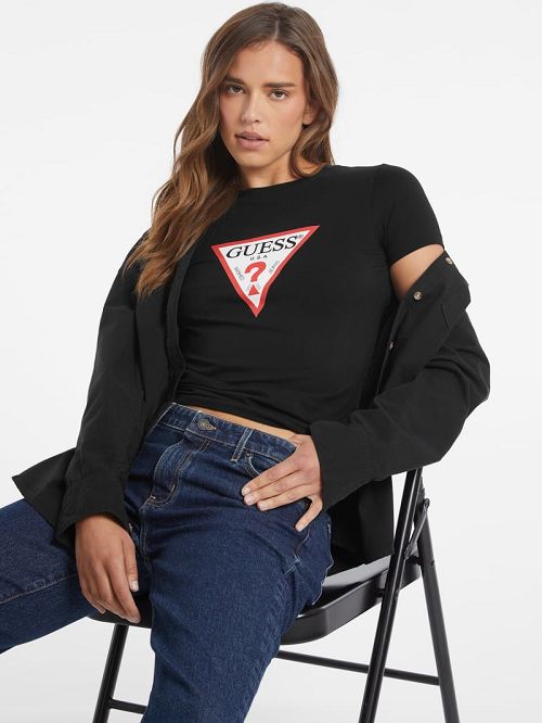 Guess Slim Iconic Tee Negrii | GUESS-SN27423
