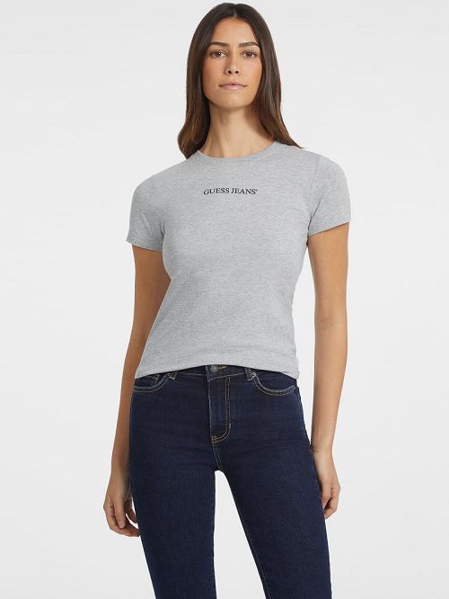 Guess Slim Logo Tee Gri | GUESS-SN27124