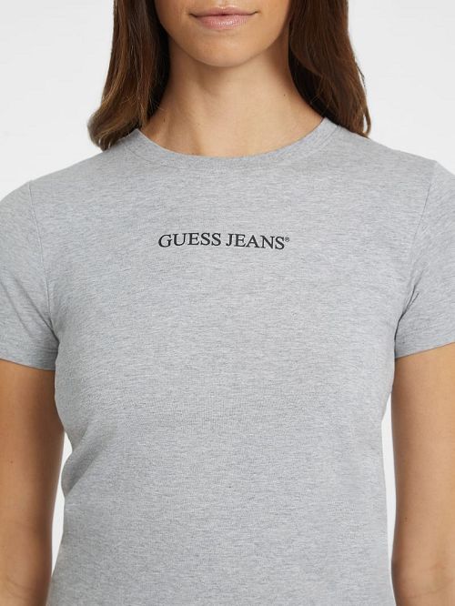 Guess Slim Logo Tee Gri | GUESS-SN27124
