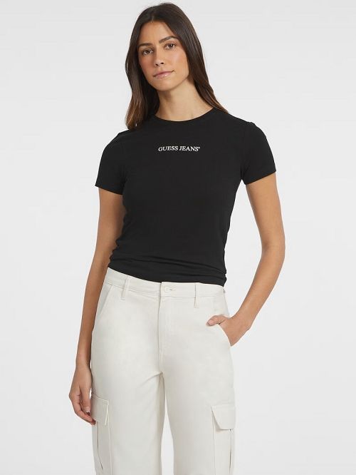 Guess Slim Logo Tee Negrii | GUESS-SN27207