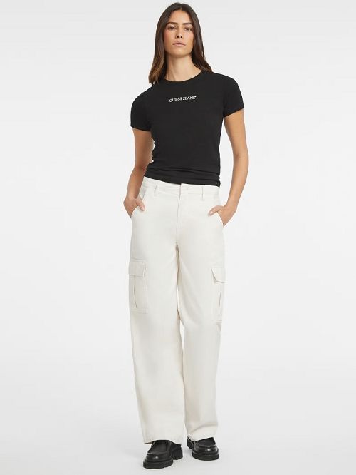 Guess Slim Logo Tee Negrii | GUESS-SN27207