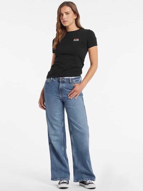 Guess Slim Logo Tee Negrii | GUESS-SN27324