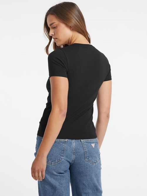 Guess Slim Logo Tee Negrii | GUESS-SN27324