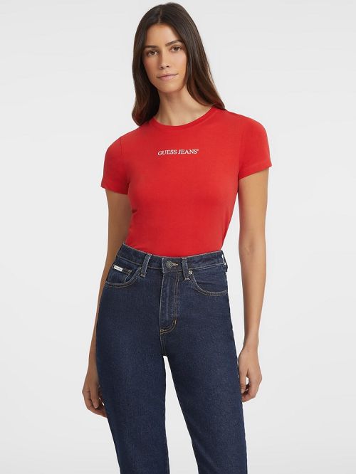 Guess Slim Logo Tee Rosii | GUESS-SN27202