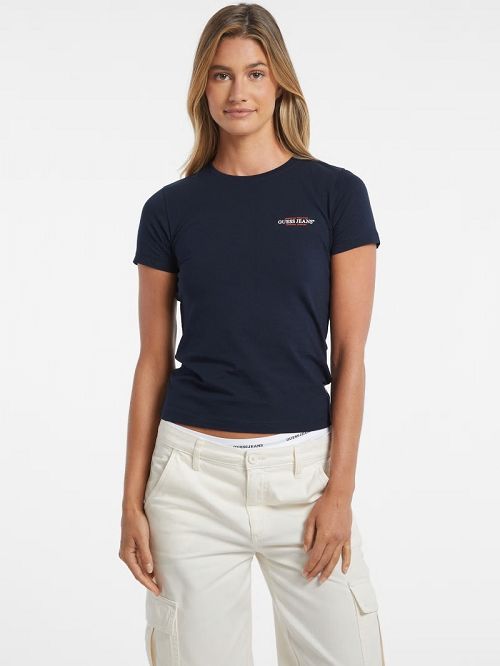 Guess Slim Mini American Tradition Tee Albastri | GUESS-SN27264