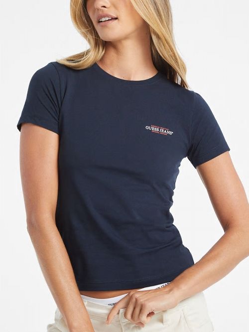 Guess Slim Mini American Tradition Tee Albastri | GUESS-SN27264