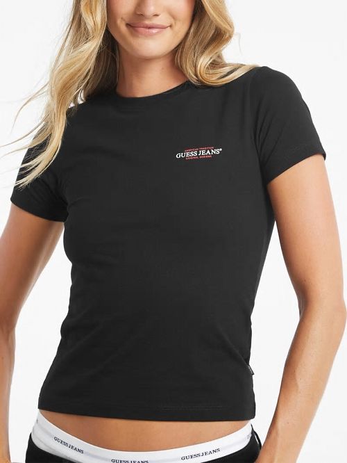 Guess Slim Mini American Tradition Tee Negrii | GUESS-SN27319