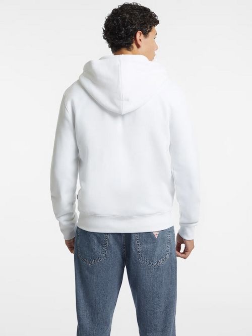 Guess Slim Mini Patch Zip-Up Hoodie Albi | GUESS-SN30917