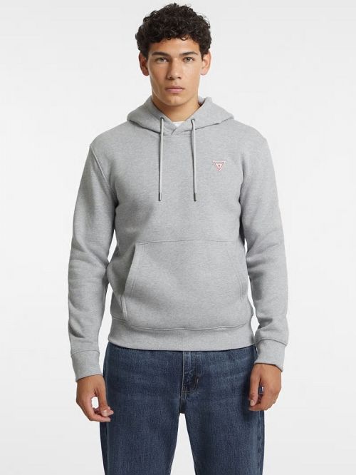 Guess Slim Mini Triangle Hoodie Gri | GUESS-SN30983