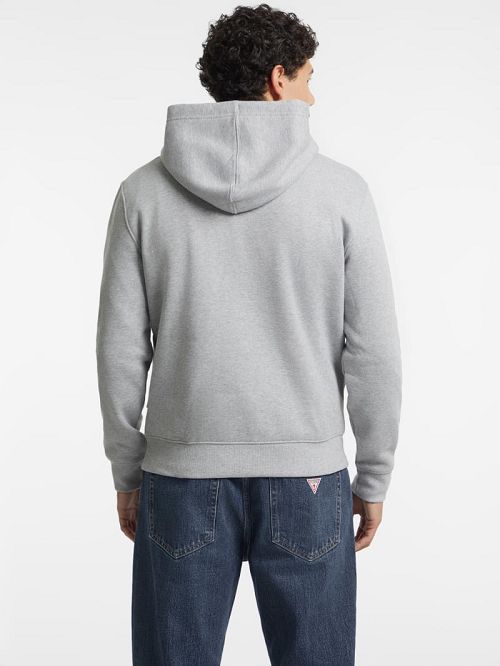 Guess Slim Mini Triangle Hoodie Gri | GUESS-SN30983