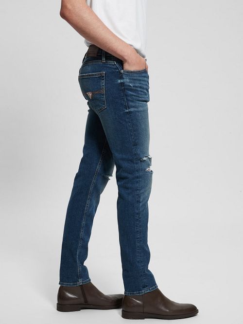 Guess Slim Tapered Jeans Albastri | GUESS-SN30351