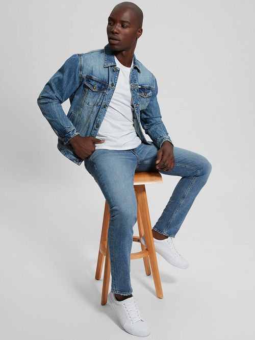 Guess Slim Tapered Jeans Albastri | GUESS-SN30361