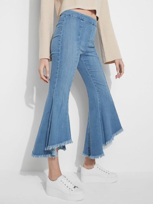 Guess Sofia 1981 High-Rise Flared Jeans Albastri | GUESS-SN26554