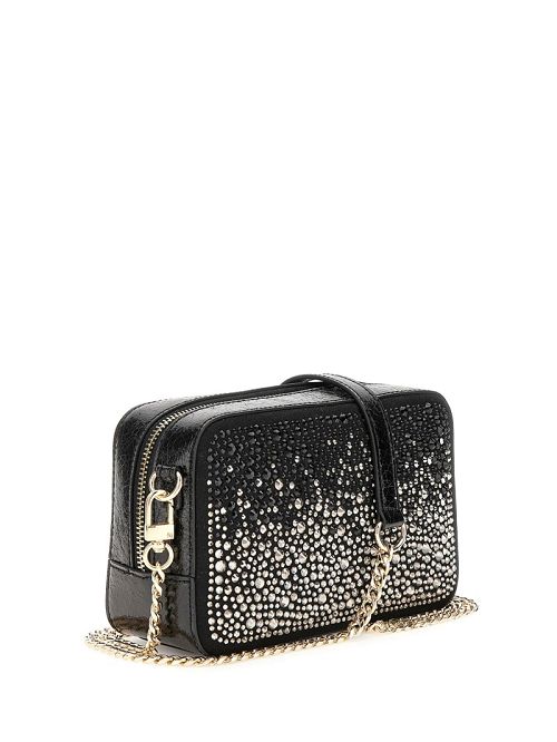 Guess Sofia Crystal Mini Crossbody Negrii | GUESS-SN28820