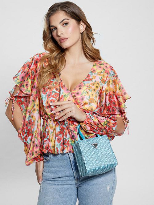 Guess Sofia Crystal Tote Albastri | GUESS-SN29372