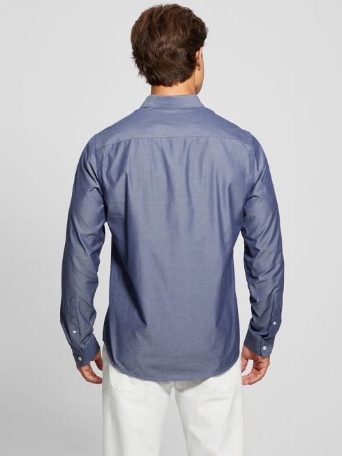 Guess Soft Chambray Shirt Albastri | GUESS-SN31096